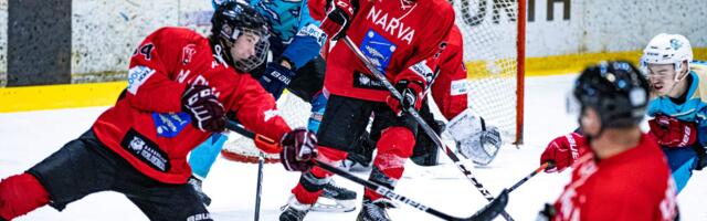 Первая игра нового хоккейного сезона принесла победу нарвской команде