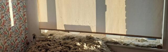 Дом, оставшийся из-за шторма без крыши, стал для нескольких семей непригодным для проживания