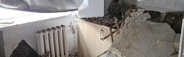 В многоквартирном доме в Кохтла-Ярве упал потолок