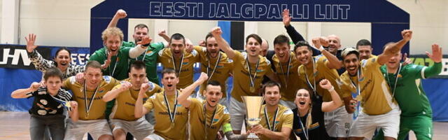 "Бункер Партнер" выиграл третий матч у команды из Нарвы и стал чемпионом Эстонии по футзалу