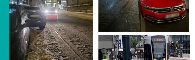 Хаос в центре столицы: небрежно припаркованные автомобили часто мешают движению трамваев. Город ищет решение