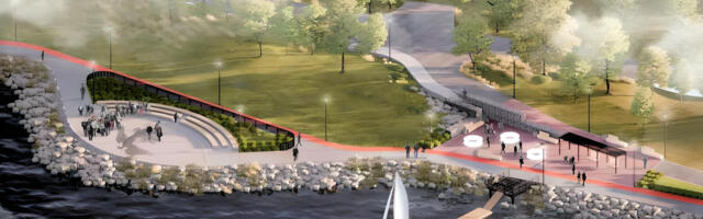 К 1 октября должны закончить. Это не продолжение «ивангородского променада», а «Родная гавань»