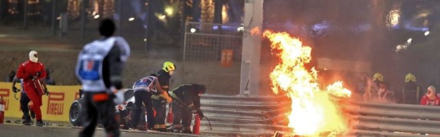 "Формула-1” | Гран-при Бахрейна: Болид Грожана взорвался после столкновения с российским гонщиком