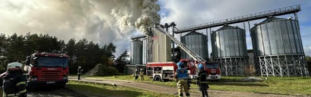 В деревне Киримяэ горела сушильня с 40 тоннами конопляного семени