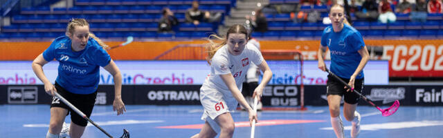 Женский ЧМ по флорболу: сборная Эстонии проиграла Польше и будет бороться за 11-е место