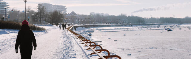 В понедельник местами снег, −4…−9