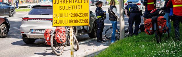 ФОТО | В Таллинне в результате ДТП серьезно пострадал велосипедист