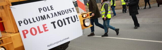ФОТО: эстонские фермеры вышли на акцию протеста