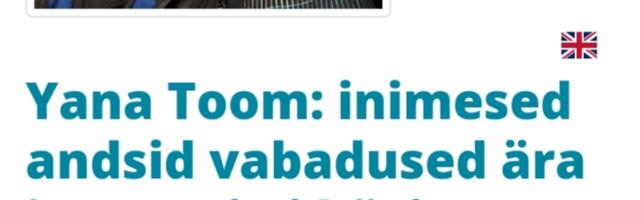 Яна Тоом нашла достойного собеседника, или мандат не пахнет