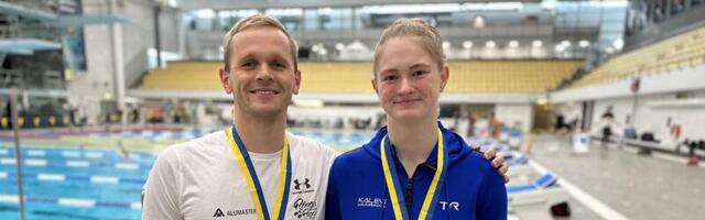 Эстонские пловцы Энели Ефимова и Крегор Зирк в Стокгольме завоевали бронзовые медали