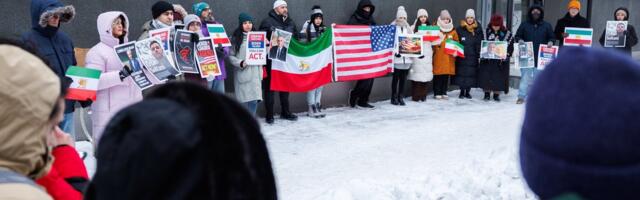 ФОТО | Иранцы Эстонии провели возле посольства США акцию в поддержку своего народа