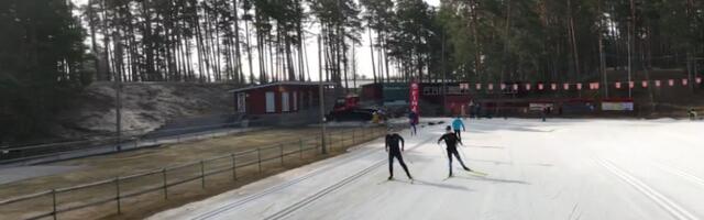 Несмотря на весеннюю погоду, в некоторых регионах Эстонии по-прежнему можно кататься на лыжах