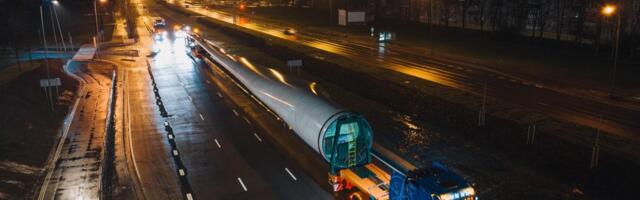 Из Палдиски в Латвию ночью повезут гигантские ветряки