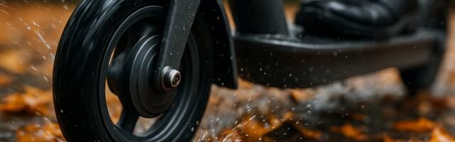 Мокрые листья и холодная погода – враги самокатчиков