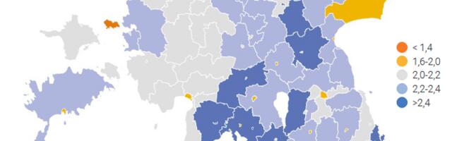 В Эстонии в сельской местности рождаемость выше, чем в городах