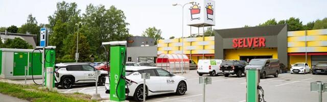 Enefit расширяет сеть зарядки электромобилей около Selver