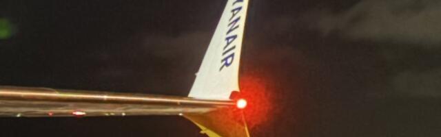 Самолет Ryanair в Таллинне задел контейнер и повредил крыло, рейс отменили