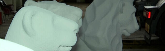 Скульптуры львов вернутся на Нарвский променад на следующей неделе