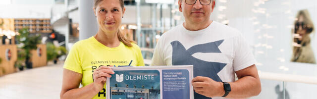 Директор ТЦ "Юлемисте" передал Керсти Кальюлайд 5270 евро на подготовку олимпийцев