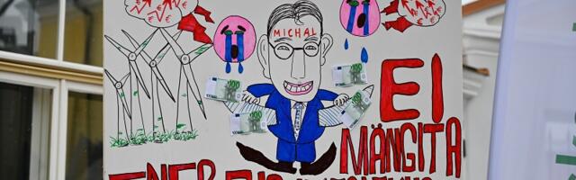 «Государство загоняет население в долги»: в Таллинне прошёл пикет против высоких цен на электричество