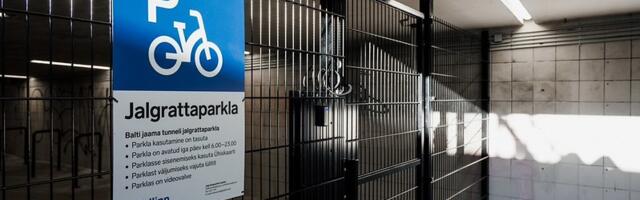 У Балтийского вокзала в Таллинне открыта велопарковка