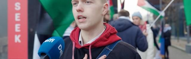 ВИДЕО | Протестующий у посольства Израиля: Эстонии не следует поддерживать страну, которая ведет себя как Россия