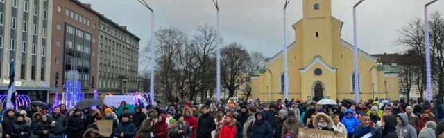 В столице Эстонии прошёл «антимасочный» митинг «Право на свободное дыхание»
