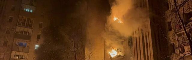 Российские дроны попали в высотный дом в Украине, семь человек ранены