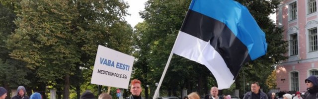 Долой принудительную вакцинацию: у парламента Эстонии прошел митинг оппозиции