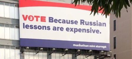 В Штатах соотечественники осудили русофобскую рекламу в Нью-Йорке