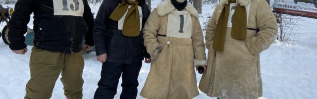 По морозу на ретро