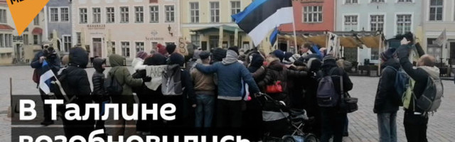 В Таллине возобновились протесты против "пандемийных" поправок