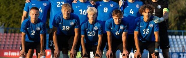 Молодежная сборная Эстонии по футболу упустила победу в матче с Исландией