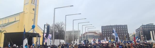 В Таллине прошёл митинг против высоких цен на энергоносители (видео)