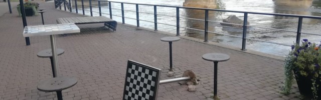 Шах и мат: на нарвском променаде неизвестные вандалы заигрались в шахматы