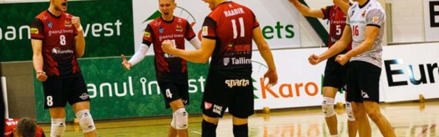 Таллиннский «Сельвер» обыграл «Пярну» в первом матче серии за бронзовые медали ЧЭ по волейболу