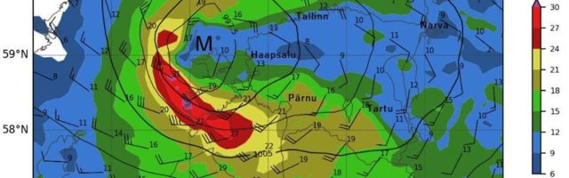 Последователь тропического шторма «Эдуарда» надвигается на Эстонию: завтра погода резко ухудшится