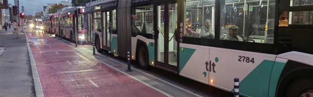 ФОТО | На Нарвском шоссе в центре Таллинна образовались огромные пробки 