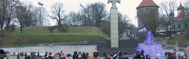 В Таллинне на площади Вабадузе прошла акция «Белорусская стена»