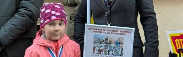 ФОТО | „1000 дней войны“. В Таллинне прошел антивоенный митинг против российской агрессии в Украине