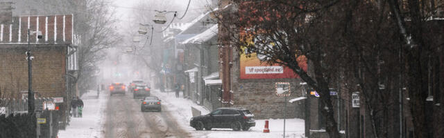 В Эстонии в воскресенье ожидаются снегопады и метель, температура до −8 градусов