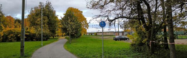 Новая велодорожка на Кренгольме: нарушители появились еще до ее открытия