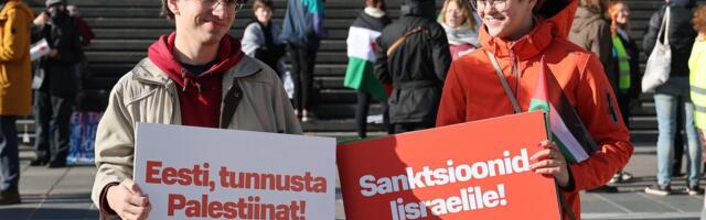 ФОТО | В Таллине прошел митинг в поддержку Палестины