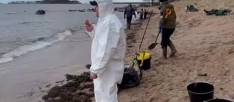 Загрязнение нефтепродуктами из Усть-Луги достигло северного побережья Эстонии