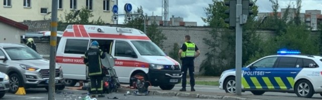 ДТП в Нарве: пострадал водитель мопеда