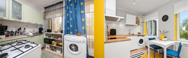 До и после: как светлая мебель и умные решения преобразили кухню в Каламая