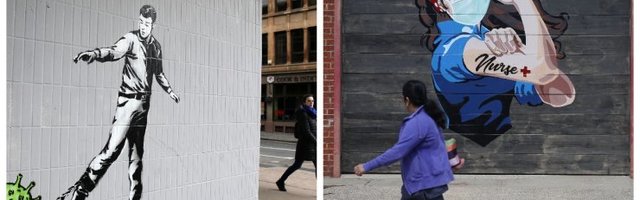 ФОТО | Новые достопримечательности на улицах городов всего мира: как коронавирус повлиял на уличное искусство
