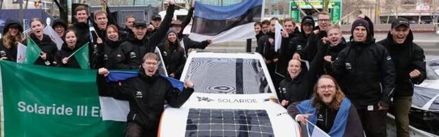 Команда из Тарту заняла второе место на международных гонках электромобилей на солнечных батареях в Австралии