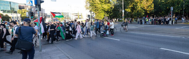 ФОТО: в Таллинне прошла акция в поддержку Палестины