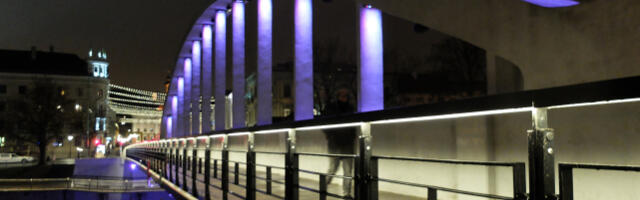 Мосты в Тарту подсветят фиолетовым цветом в честь Дня недоношенных детей